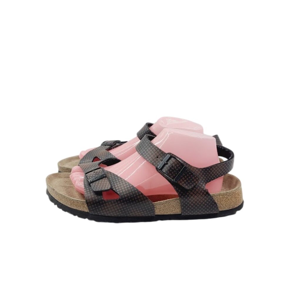 Papillio Women's Brown Top Rio Leather Open Toe Ankle Strap Sandal Size 10
